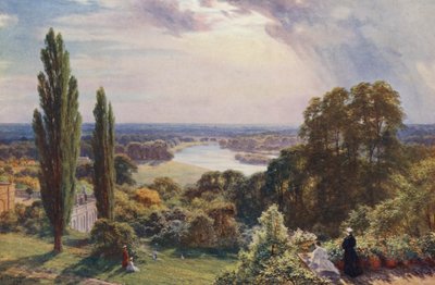 Themsen från Richmond Hill (färglitografi) av Charles Edward Johnson
