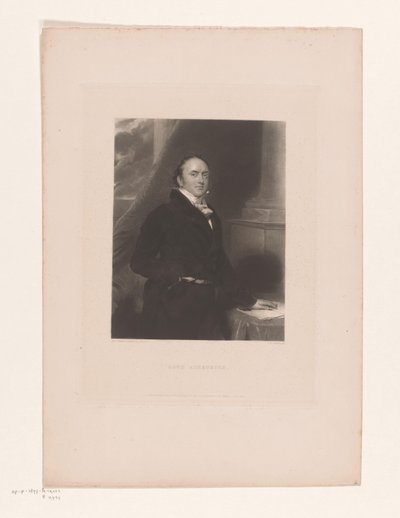 Porträtt av Alexander Baring Lord Ashburton (titel på objekt) av Charles Edward Wagstaff