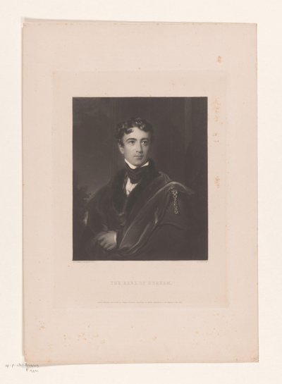 Porträtt av John George Lambton The Earl of Durham (titel på objekt) av Charles Edward Wagstaff