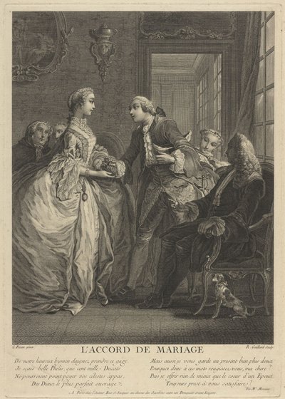 Äktenskapsförord, 1700-talet av Charles Eisen