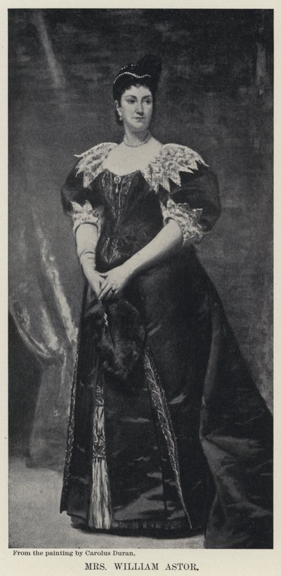 Mrs William Astor (litho) av Charles Emile Auguste Carolus-Duran