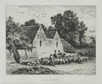 En bondgård av Charles Emile Jacque