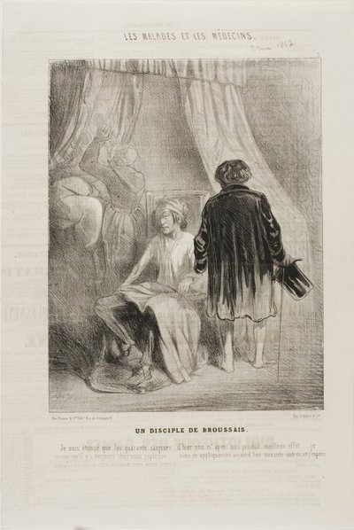 En anhängare av Broussais (skylt 7) av Charles Emile Jacque
