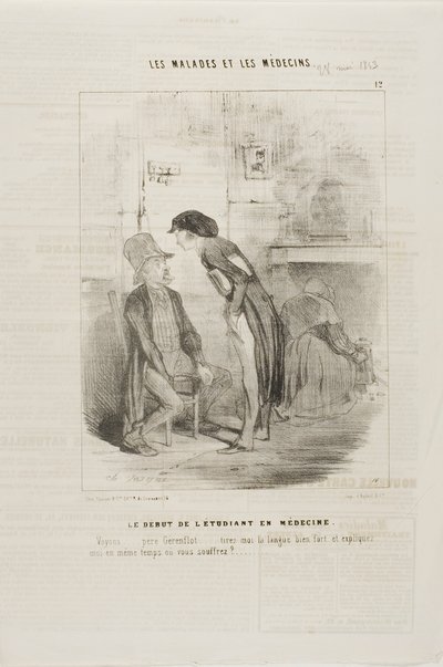 En medicinstudent som börjar (skylt 12) av Charles Emile Jacque