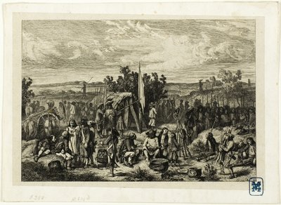 Ett royalistiskt läger av Charles Emile Jacque