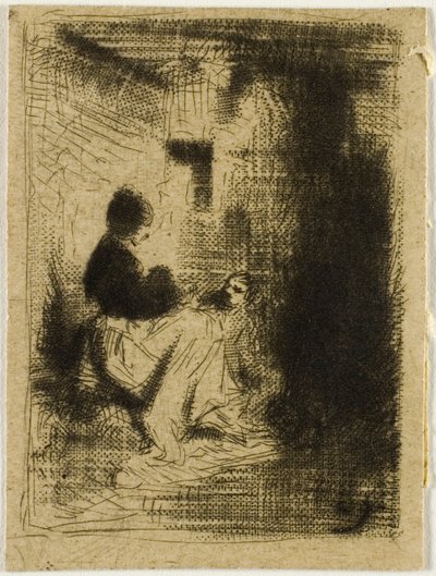 En kvinna och hennes barn av Charles Emile Jacque