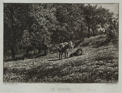 En fruktträdgård av Charles Emile Jacque