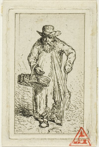Tiggare med korg av Charles Emile Jacque