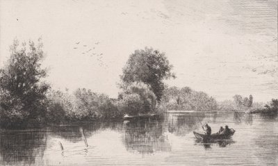 Bords-de-la-Marne, ca. 1862. av Charles Emile Jacque