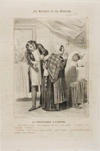 Smuggling på sjukhuset (skylt 26) av Charles Emile Jacque