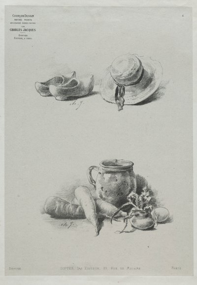 Kurs i teckning: Nr 4 - Stilleben. av Charles Emile Jacque