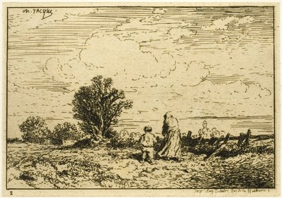 Korsar ängen av Charles Emile Jacque