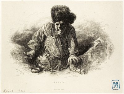 Elshie, den svarta dvärgen av Charles Emile Jacque