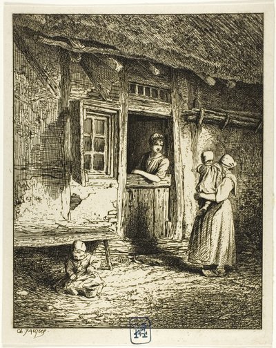 Entré till en bondes hus av Charles Emile Jacque