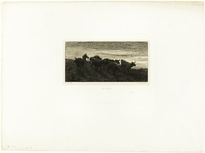 Kväll av Charles Emile Jacque