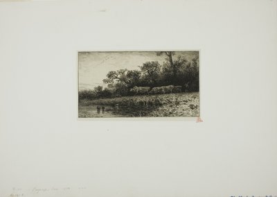Kvällslandskap av Charles Emile Jacque