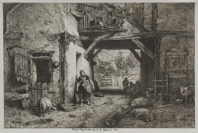 Gårdsinredning av Charles Emile Jacque