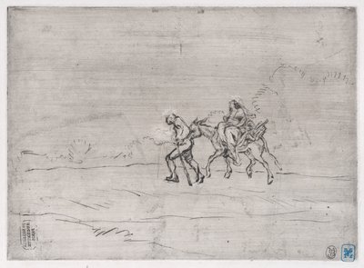 Flyg till Egypten, 1848. av Charles Emile Jacque