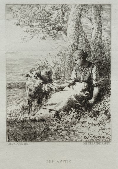 Vänskap av Charles Emile Jacque