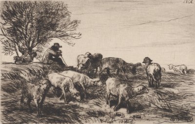 Fårhjord, 1864. av Charles Emile Jacque
