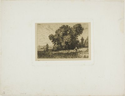 Isle of Aligre Landskap, med två kvinnor av Charles Emile Jacque