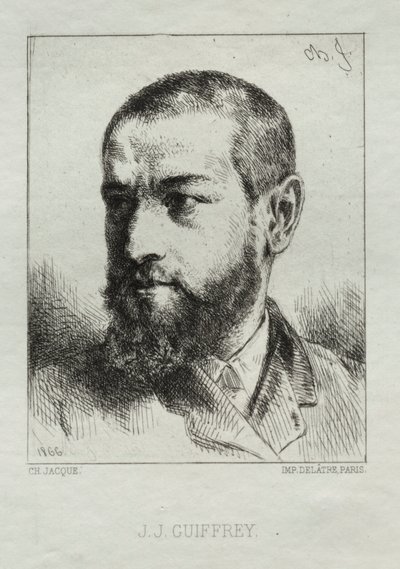 J. J. Guiffrey, 1866. av Charles Emile Jacque