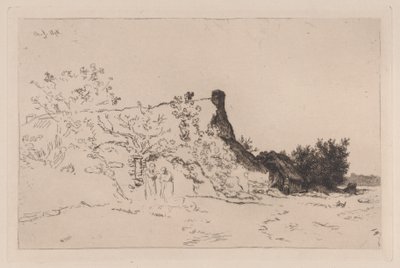 Den stora stugan Kercassier, 1875. av Charles Emile Jacque