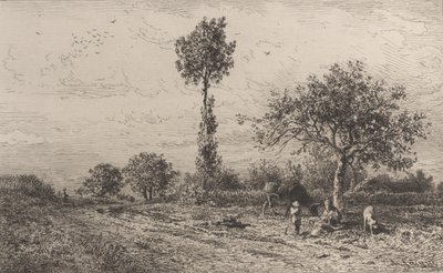 Landskap, 1864. av Charles Emile Jacque