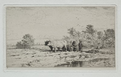 Landskap, Arbetare av Charles Emile Jacque