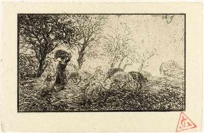 Landskap och djur av Charles Emile Jacque