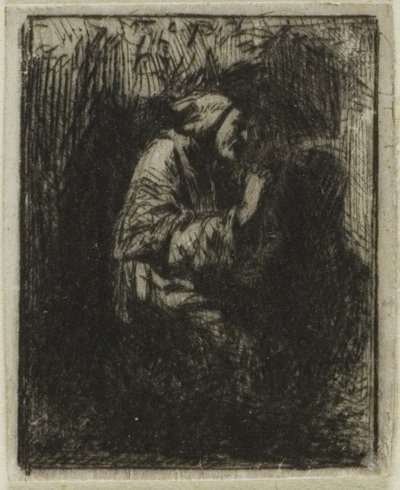 Munk vid bön av Charles Emile Jacque