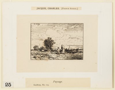 Landskap av Charles Emile Jacque