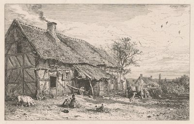 Bondgård av Charles Emile Jacque