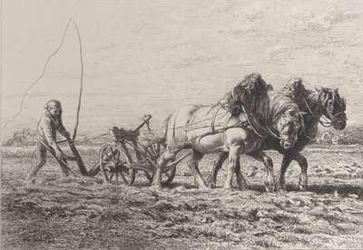 Plöjning, 1864. av Charles Emile Jacque