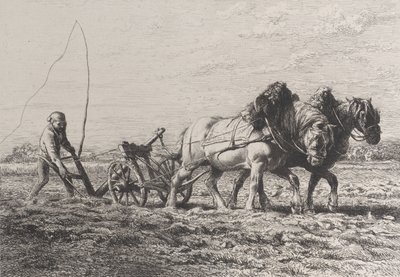 Plöjning, 1864. av Charles Emile Jacque