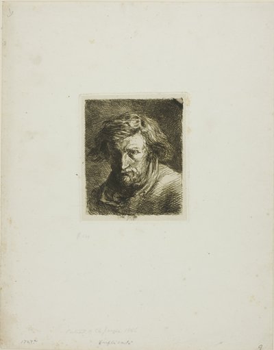 Porträtt av konstnären av Charles Emile Jacque