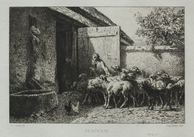 Fårfålla. av Charles Emile Jacque