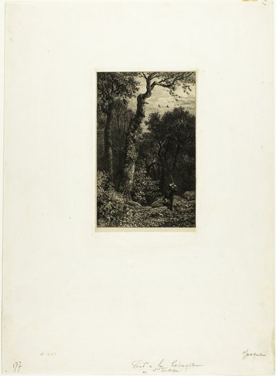 Skjuta Woodcock av Charles Emile Jacque