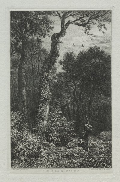 Att skjuta skogssnuppan av Charles Emile Jacque