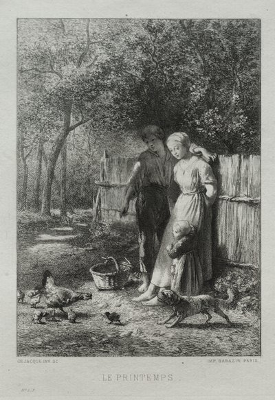 Våren. av Charles Emile Jacque