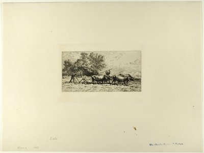 Team av Oxen av Charles Emile Jacque