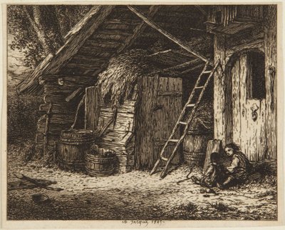Hönskuppen - 1849 av Charles Emile Jacque