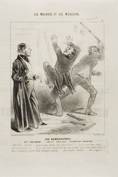 Homeopaterna: Andra behandlingen (platta 5) av Charles Emile Jacque