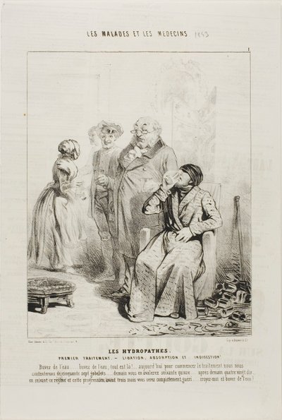 The Hydropaths: First Treatment (platta 1) av Charles Emile Jacque