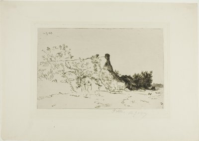 Den stora stugan med halmtak, Kercassier av Charles Emile Jacque