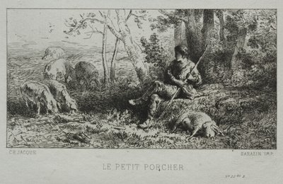 Den lilla grisflocken av Charles Emile Jacque