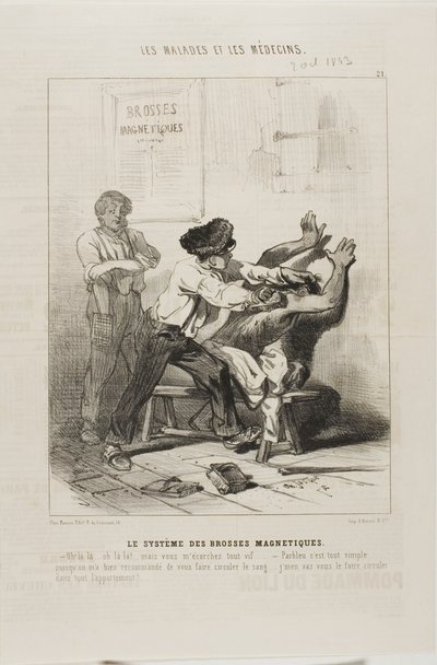 Den magnetiska borstmetoden (skylt 21) av Charles Emile Jacque