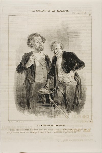 Den filantropiske doktorn (skylt 10) av Charles Emile Jacque