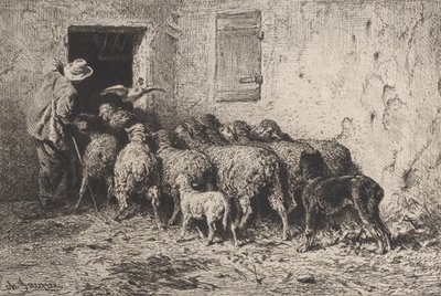 Återkomsten, 1864. av Charles Emile Jacque