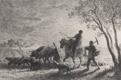 Återkomsten från fälten, 1865. av Charles Emile Jacque